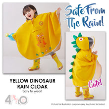 Load image into Gallery viewer, Rain Cloak - Yellow Dinosaur