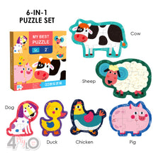 Load image into Gallery viewer, 33-Piece Puzzle - Happy Farm Animals