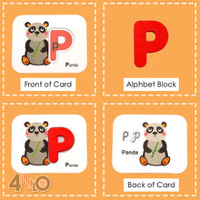 Load image into Gallery viewer, Alphabet Flash Cards with 3D Blocks