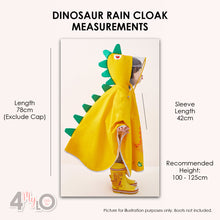 Load image into Gallery viewer, Rain Cloak - Yellow Dinosaur
