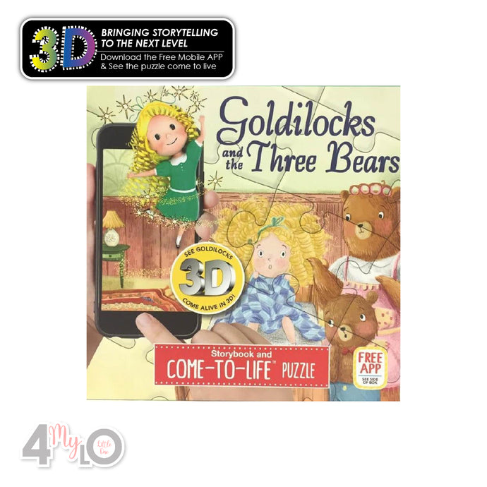 Come-To-Life AR Puzzle - Goldilocks (Storybook Included)