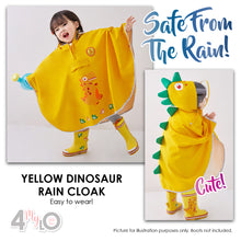 Load image into Gallery viewer, Rain Cloak - Yellow Dinosaur
