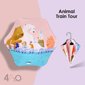 Kids Umbrella - Animal Train Tour
