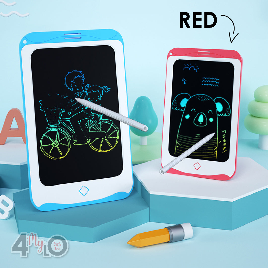 10" Coloured Drawing Pad - Red/Pink