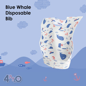 Disposable Bib 20s - Ocean Whale