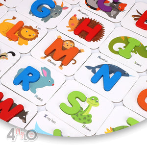 Alphabet Flash Cards with 3D Blocks