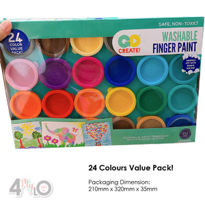 Washable Finger Paint - 24 Colours