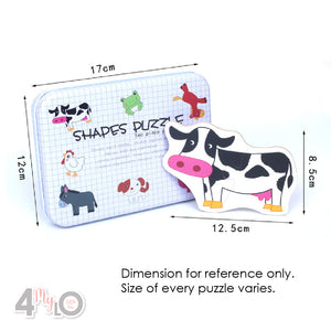Double Piece Puzzle In a Tin - Farm Animals