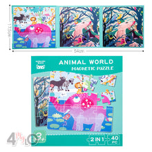 Load image into Gallery viewer, 2-In-1 Magnetic Puzzle Book - Animal
