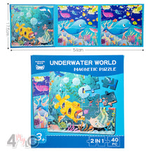 Load image into Gallery viewer, 2-In-1 Magnetic Puzzle Book - Underwater
