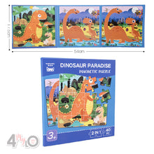 Load image into Gallery viewer, 2-In-1 Magnetic Puzzle Book - Dinosaurs
